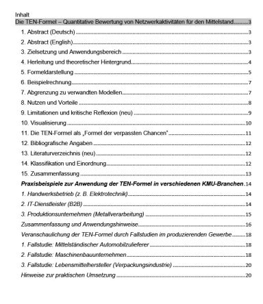 Inhalt der Veröffentlichung